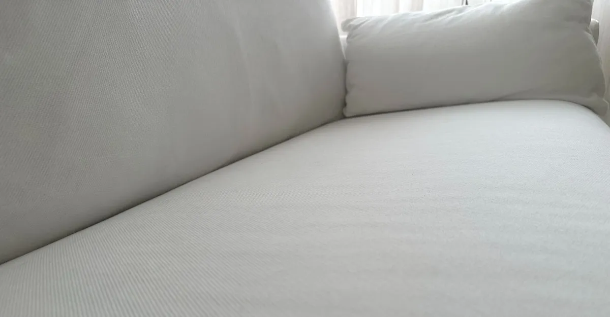 IKEA 3 seater white sofa – excellent condition - Image 4