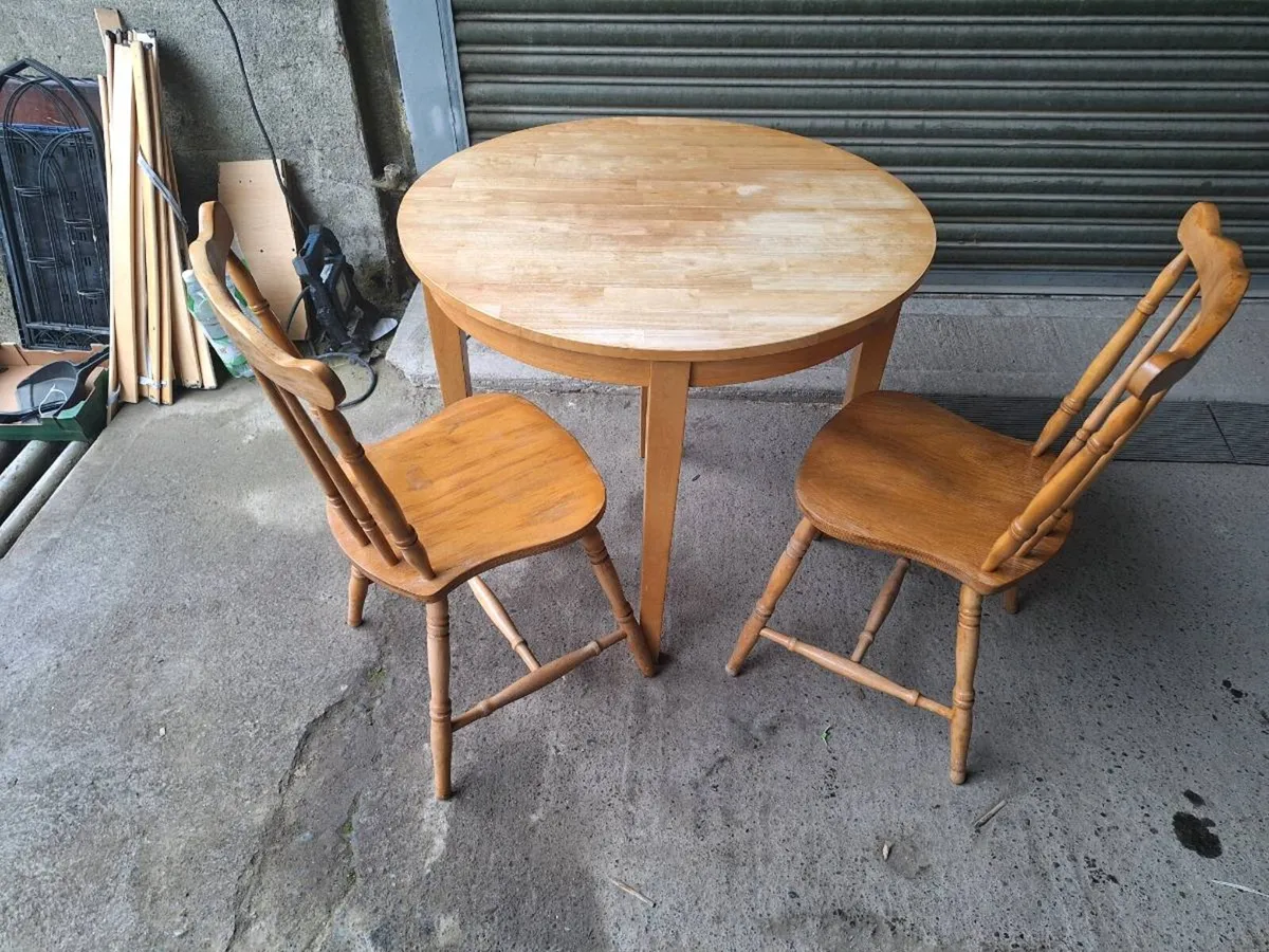 Folding Dining Table & 2 Chairs (DELIVERY) - Image 1