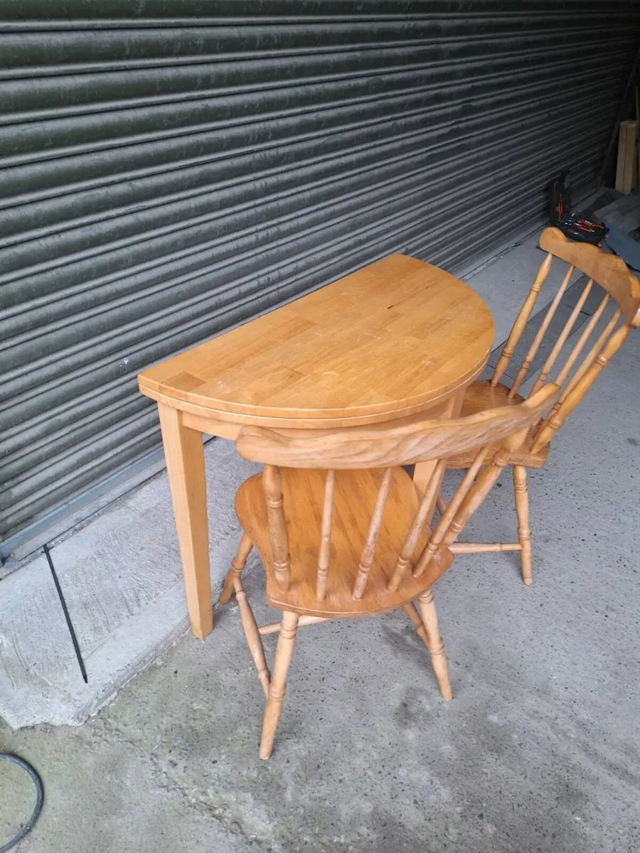 Folding Dining Table & 2 Chairs (DELIVERY) - Image 2