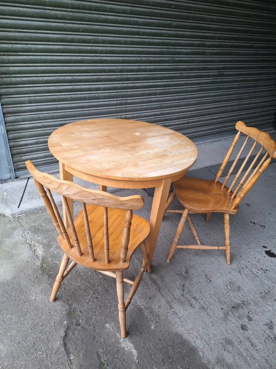 Folding Dining Table & 2 Chairs (DELIVERY) - Image 3