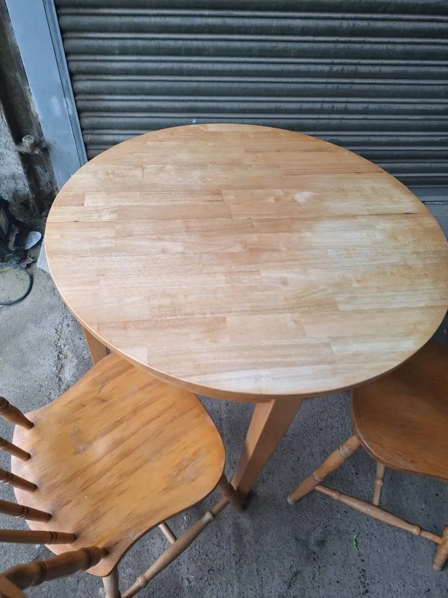 Folding Dining Table & 2 Chairs (DELIVERY) - Image 4
