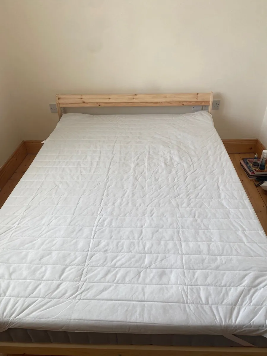 Double bed frame and mattress - Image 1
