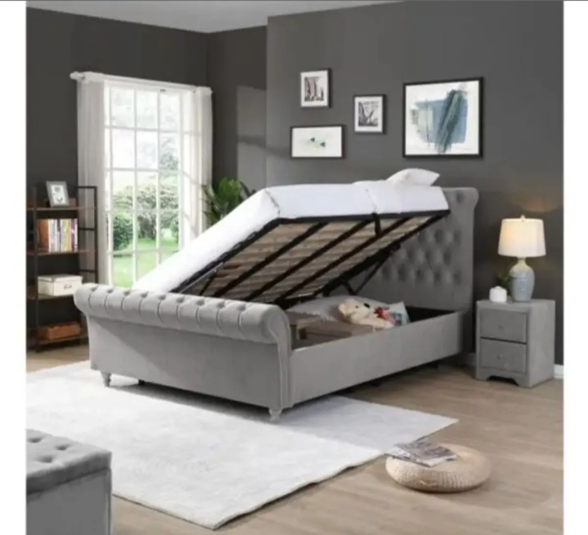 Kilkenny Silver Side Gas-Lift Bed - Image 2