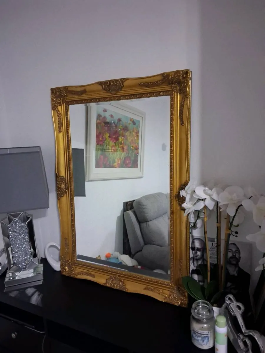 beautiful gold mirror - Image 4