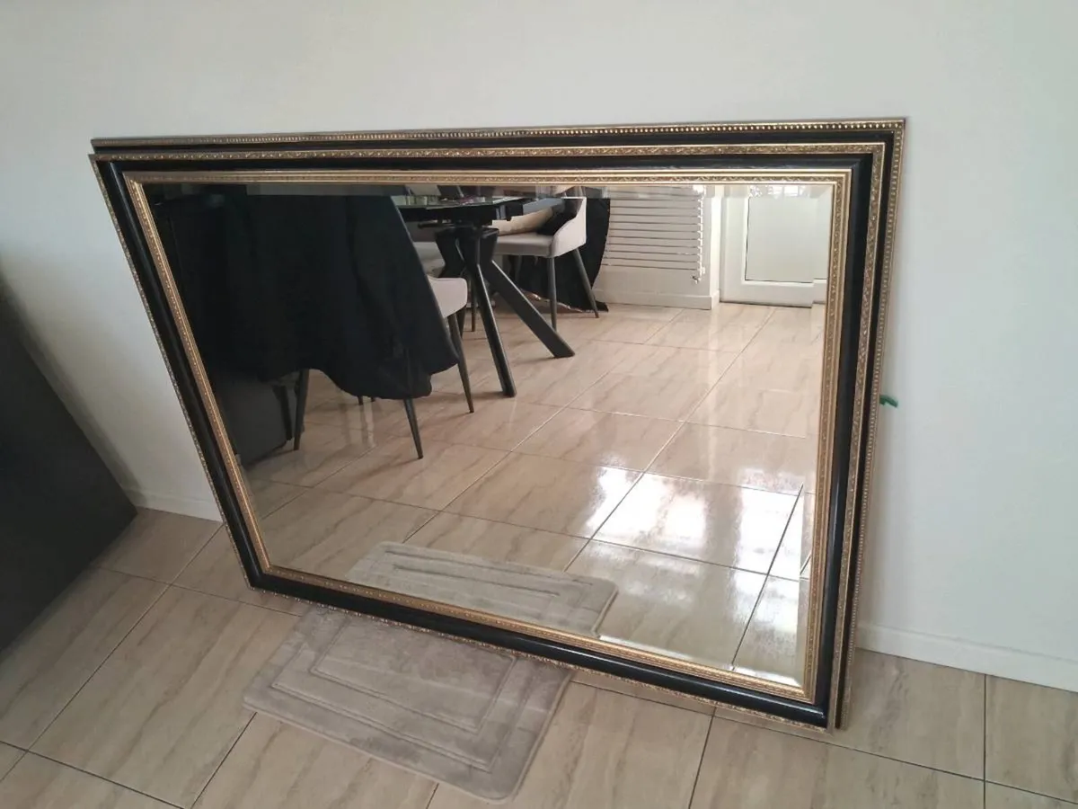 beautiful black and gold mirror - Image 4