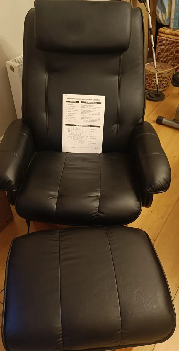 Restwell Napoli swivel recliner black. - Image 4