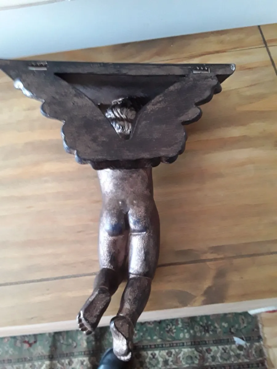 Lovely vintage solid wooden shelf - Image 4