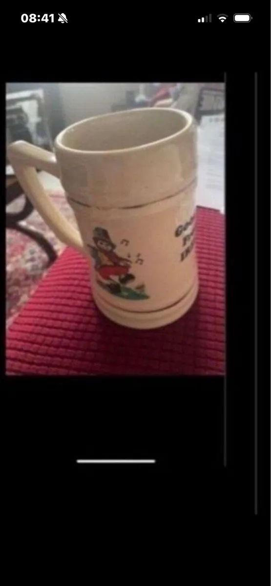 Good Luck From Ireland Ceramic Tankard - Image 1