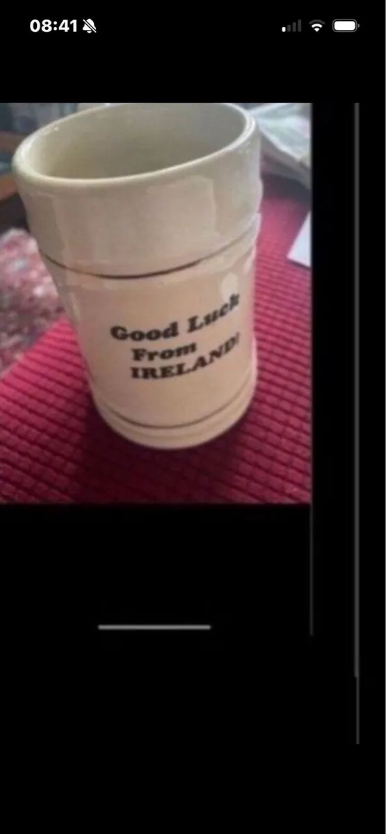 Good Luck From Ireland Ceramic Tankard - Image 2