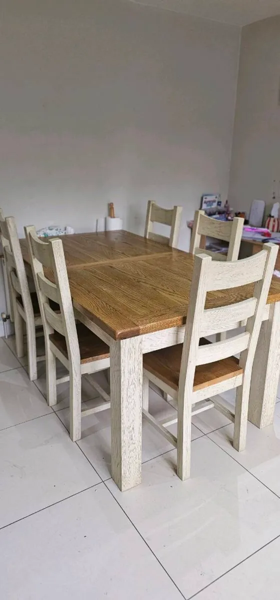 Wooden table and chairs - Image 2