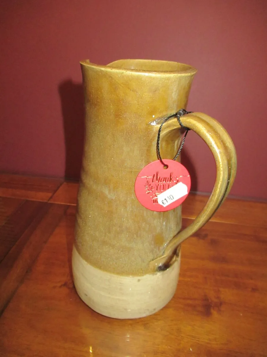 antique vintage stoneware jug RUSTIC FARMHOUSE - Image 2