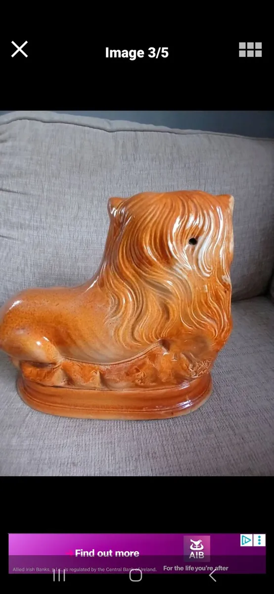 2 mantel lions - Image 3
