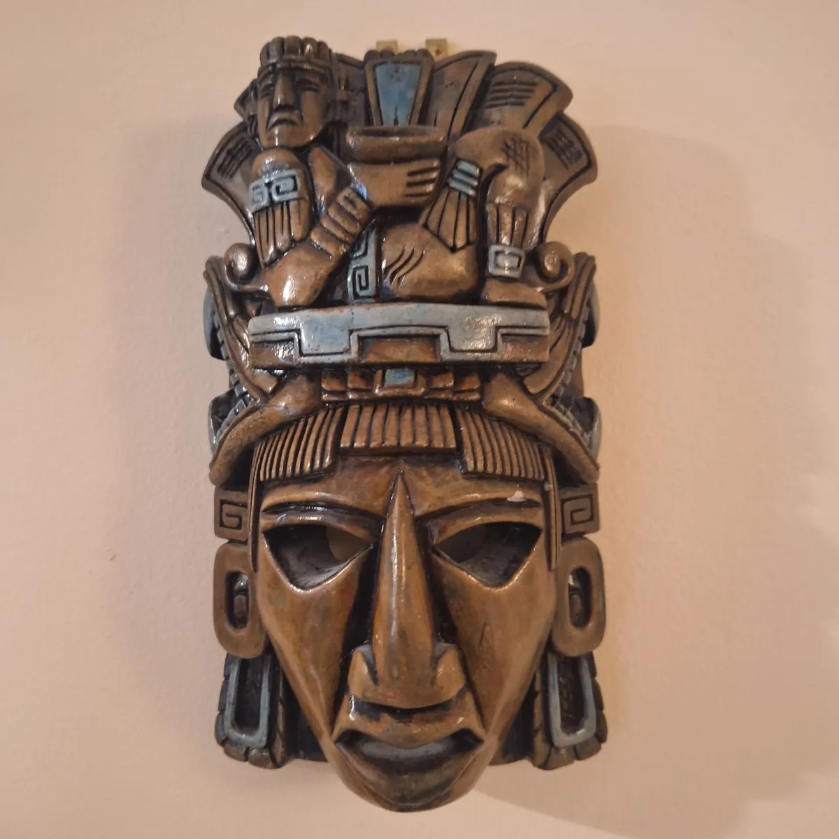 Decorative Aztec/Mayan Style Wall Mask - Image 1