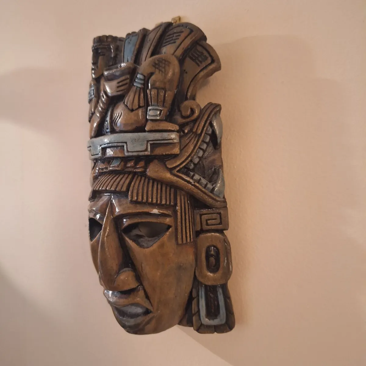 Decorative Aztec/Mayan Style Wall Mask - Image 2