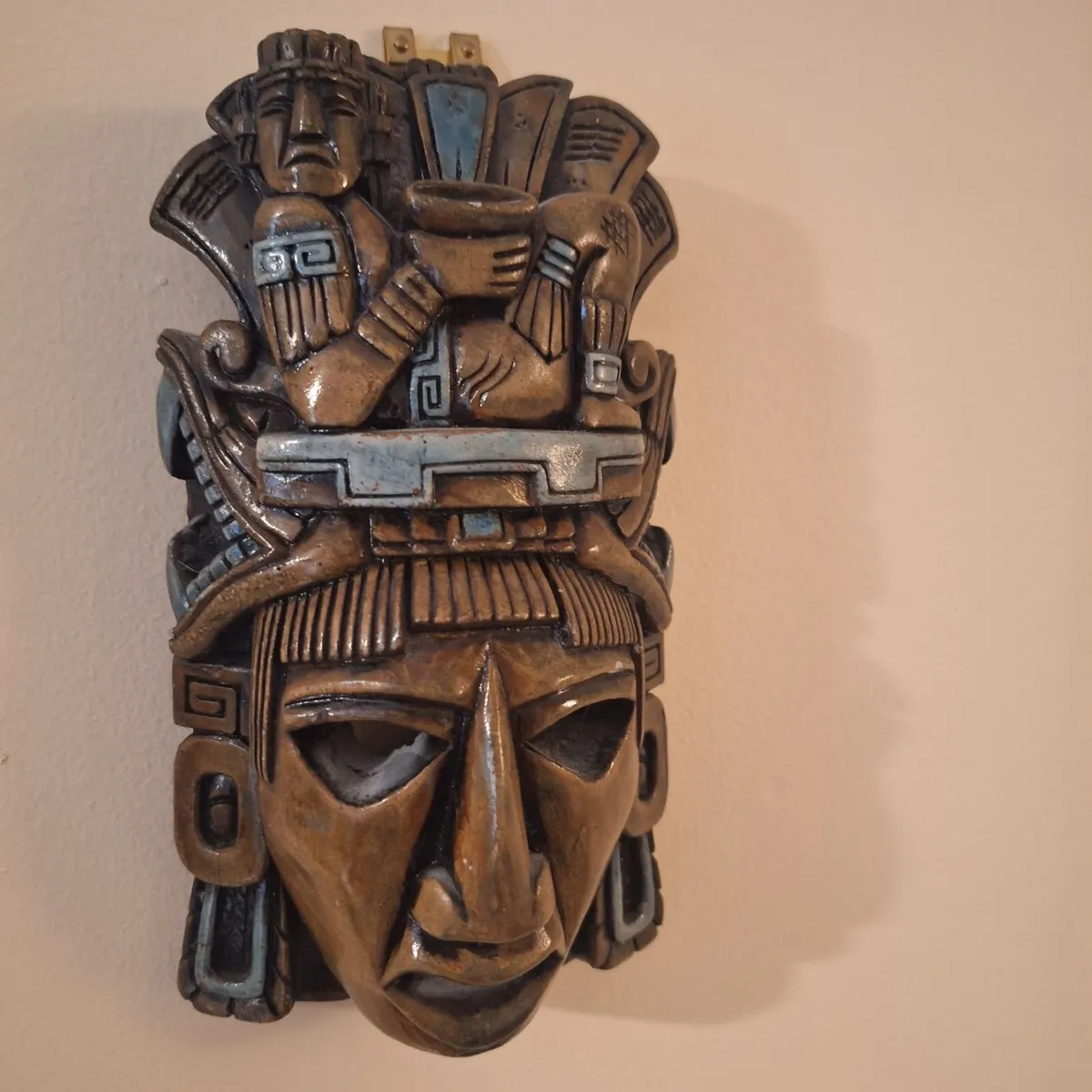Decorative Aztec/Mayan Style Wall Mask - Image 3