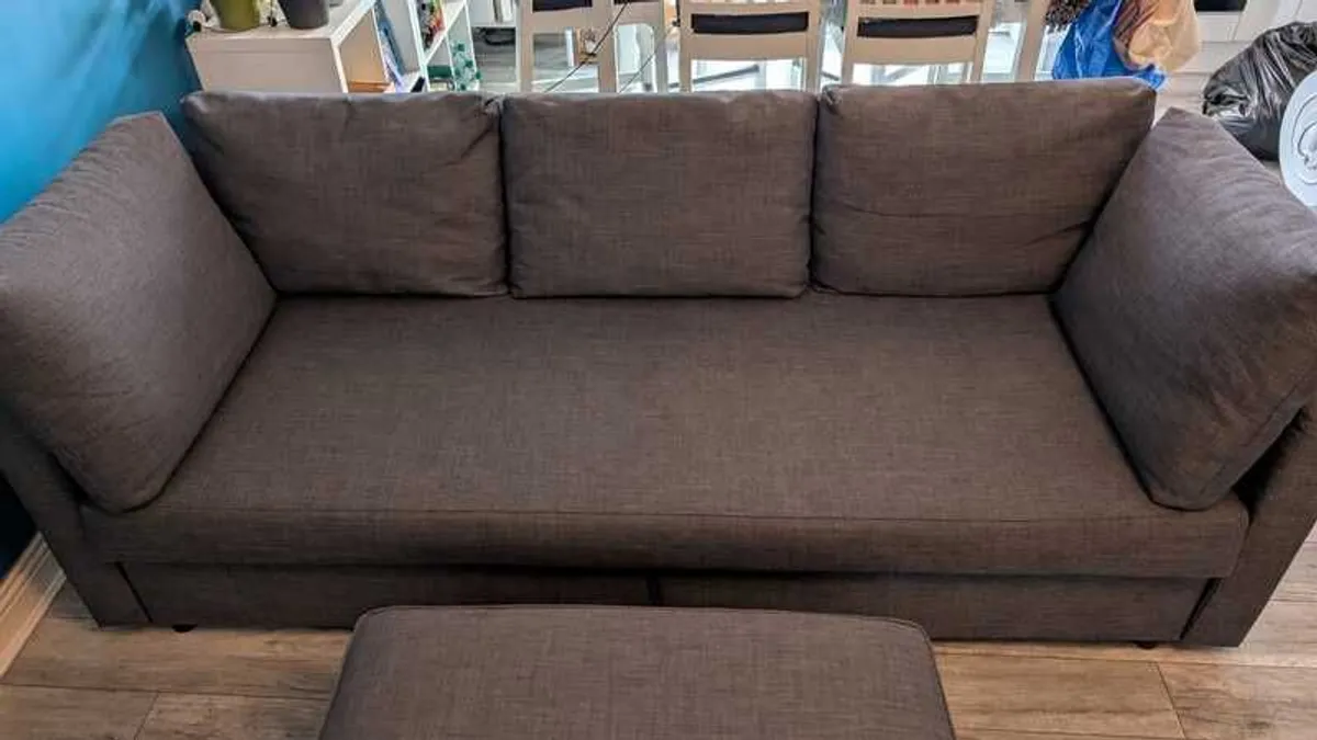 3 Seater Sofa-bed with Storage - Image 1