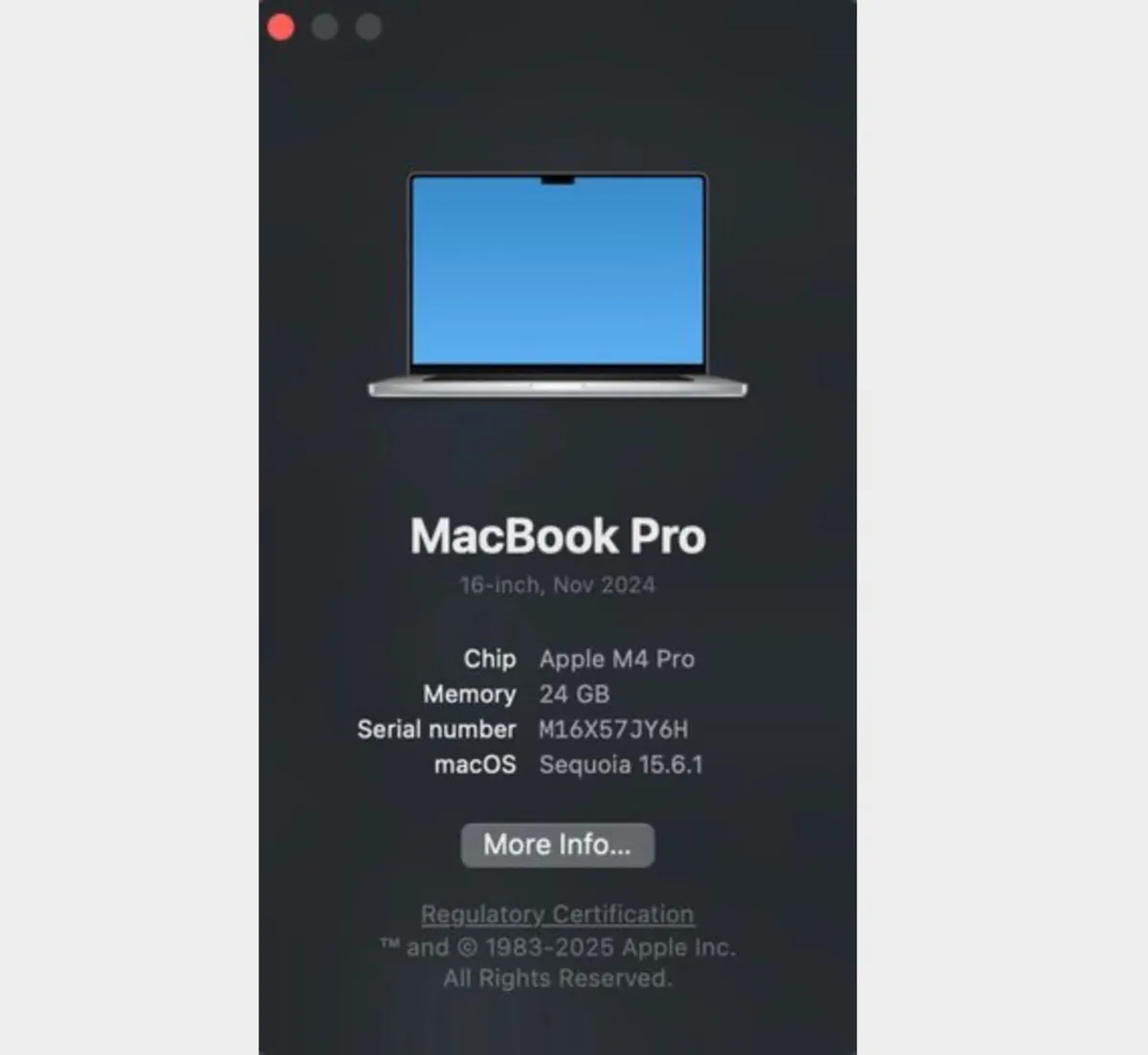 Apple MacBook Pro 16.2" M4 Pro 24GB 512GB Silver - Image 2