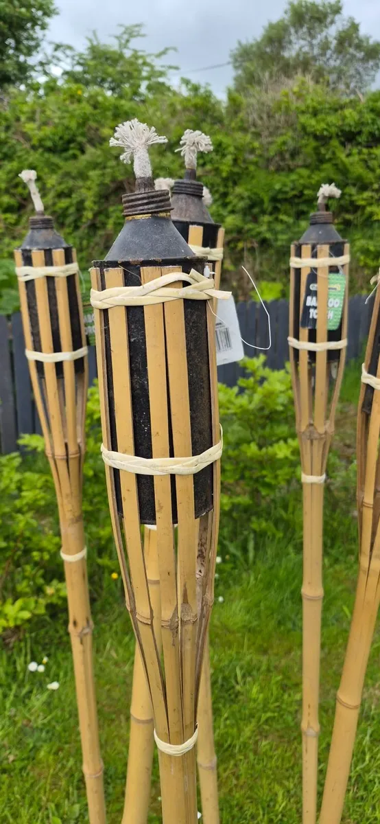Tradition designed Bamboo torches x8 - Image 1