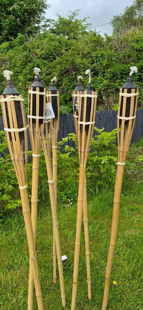Tradition designed Bamboo torches x8 - Image 2