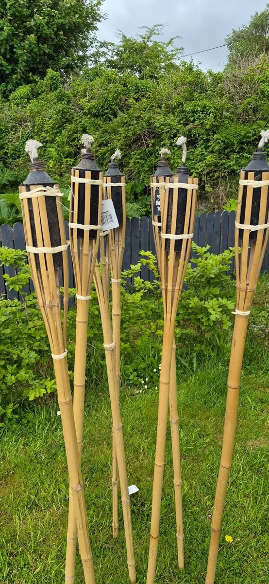 Tradition designed Bamboo torches x8 - Image 3