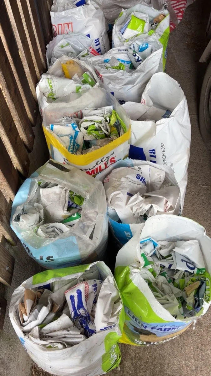 Empty meal bags