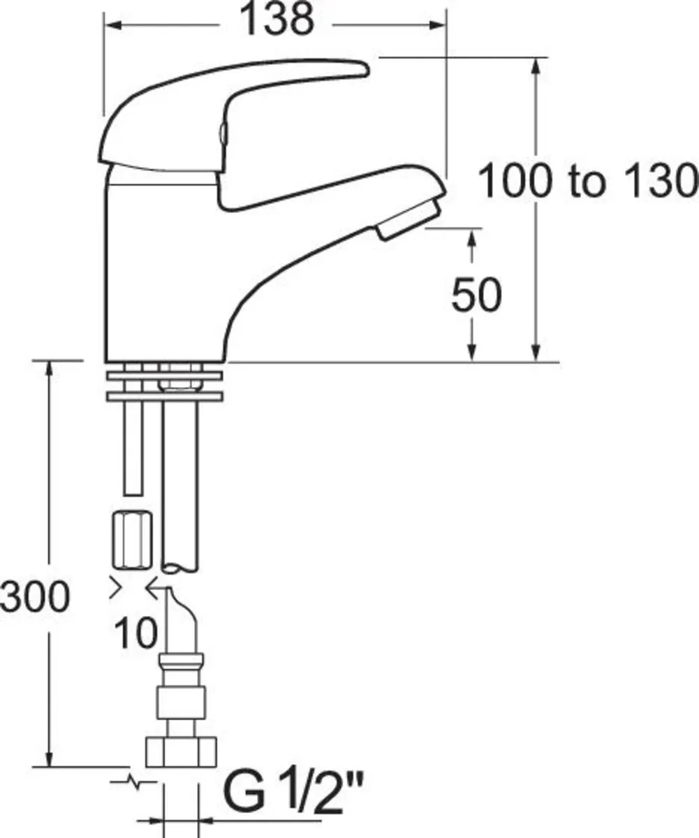 Adore Basin Mixer Tap with Clicker Waste | Chrome - Image 3