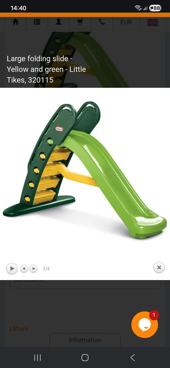 Little Tikes large folding slide