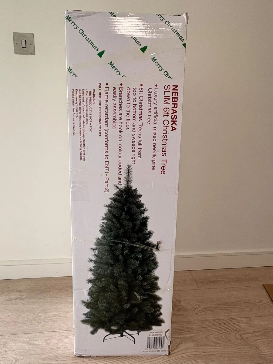 6ft Nebraska Slim Christmas Tree - Image 1