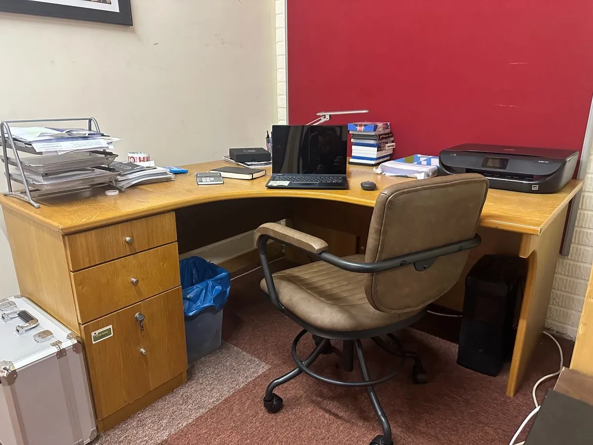 FREE 40+ office desks with dividers free to take - Image 1