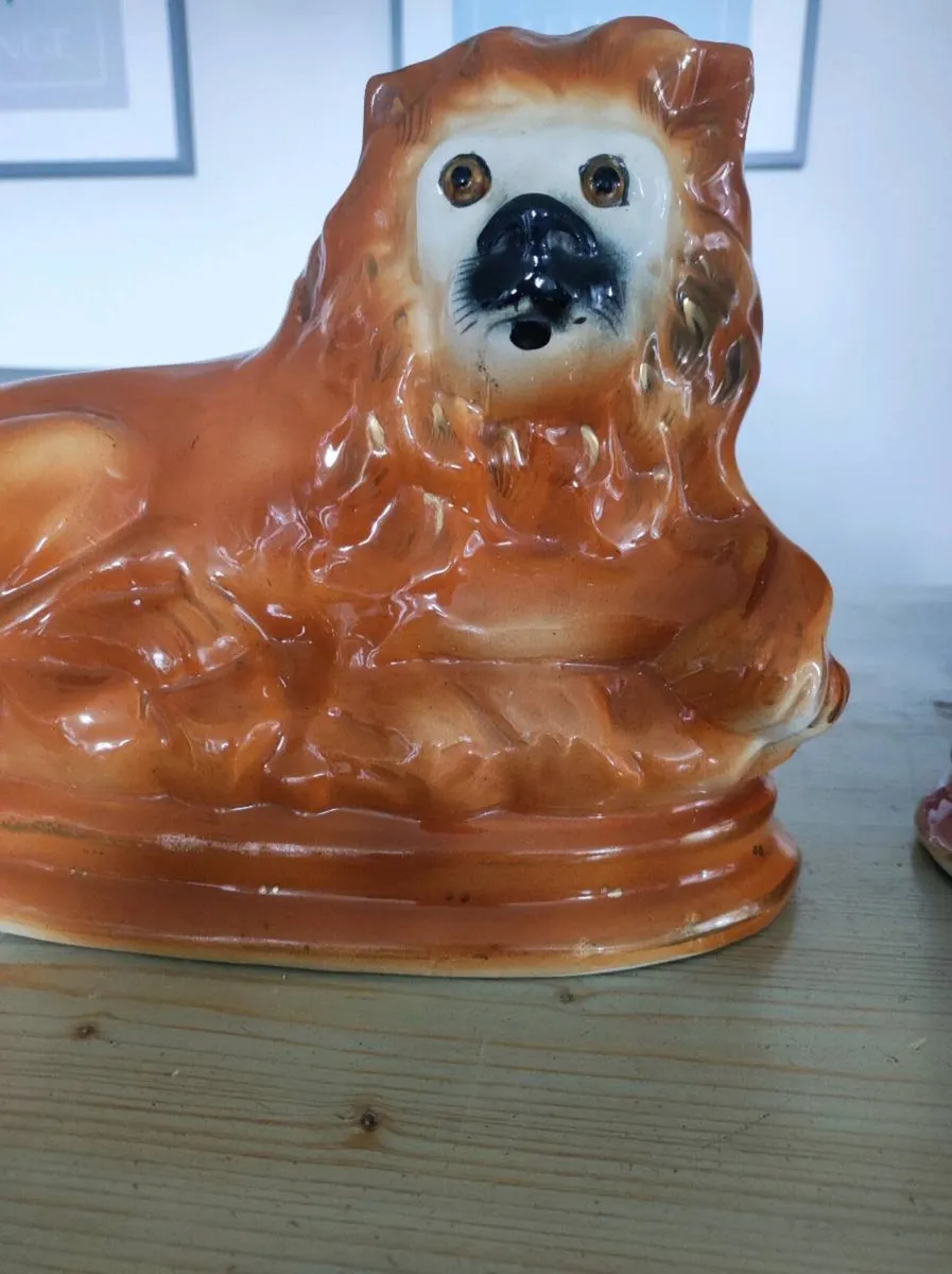 Vintage china lions - Image 3