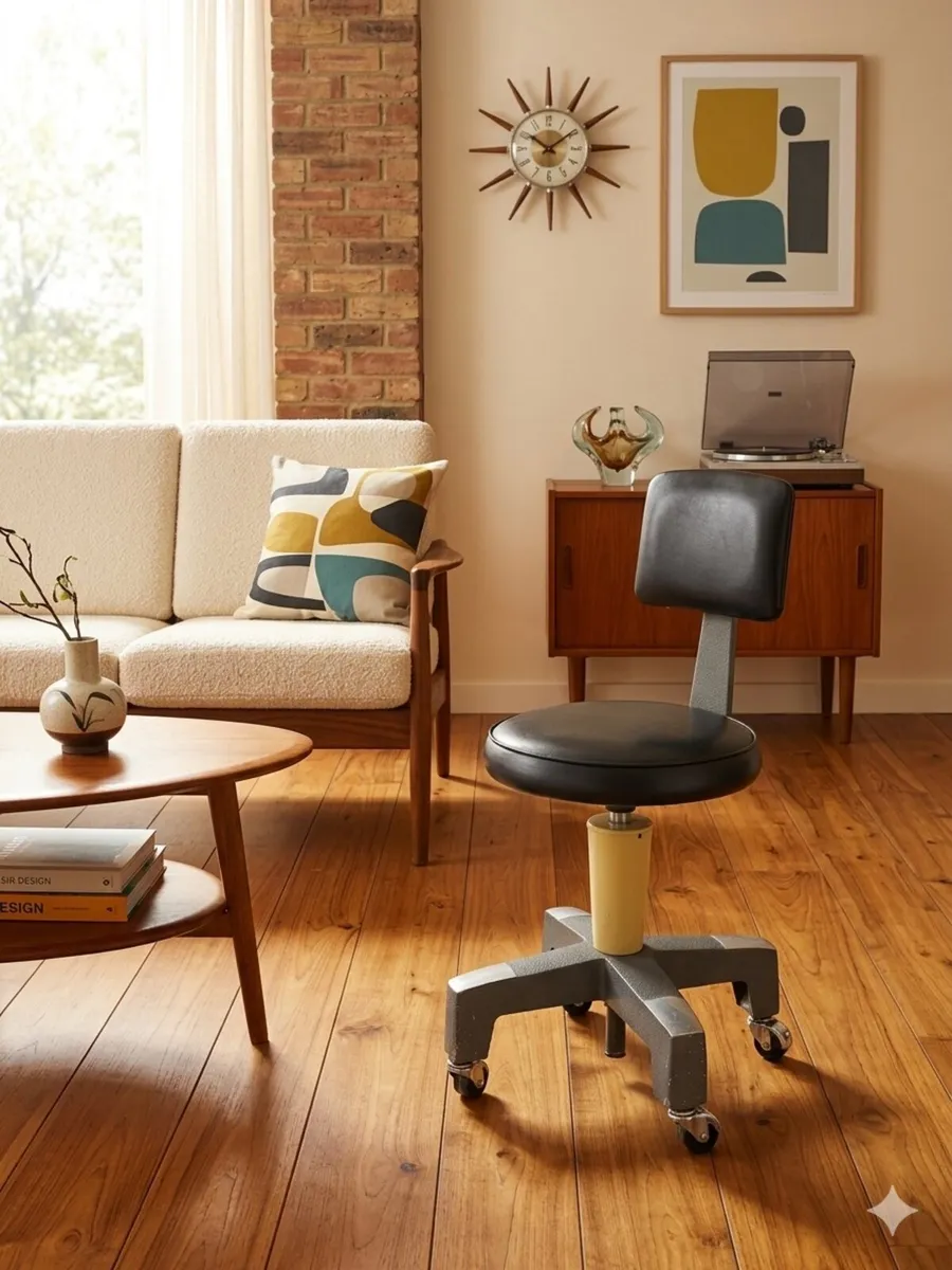 Mid Century American Optical Swivel Chair - Image 1