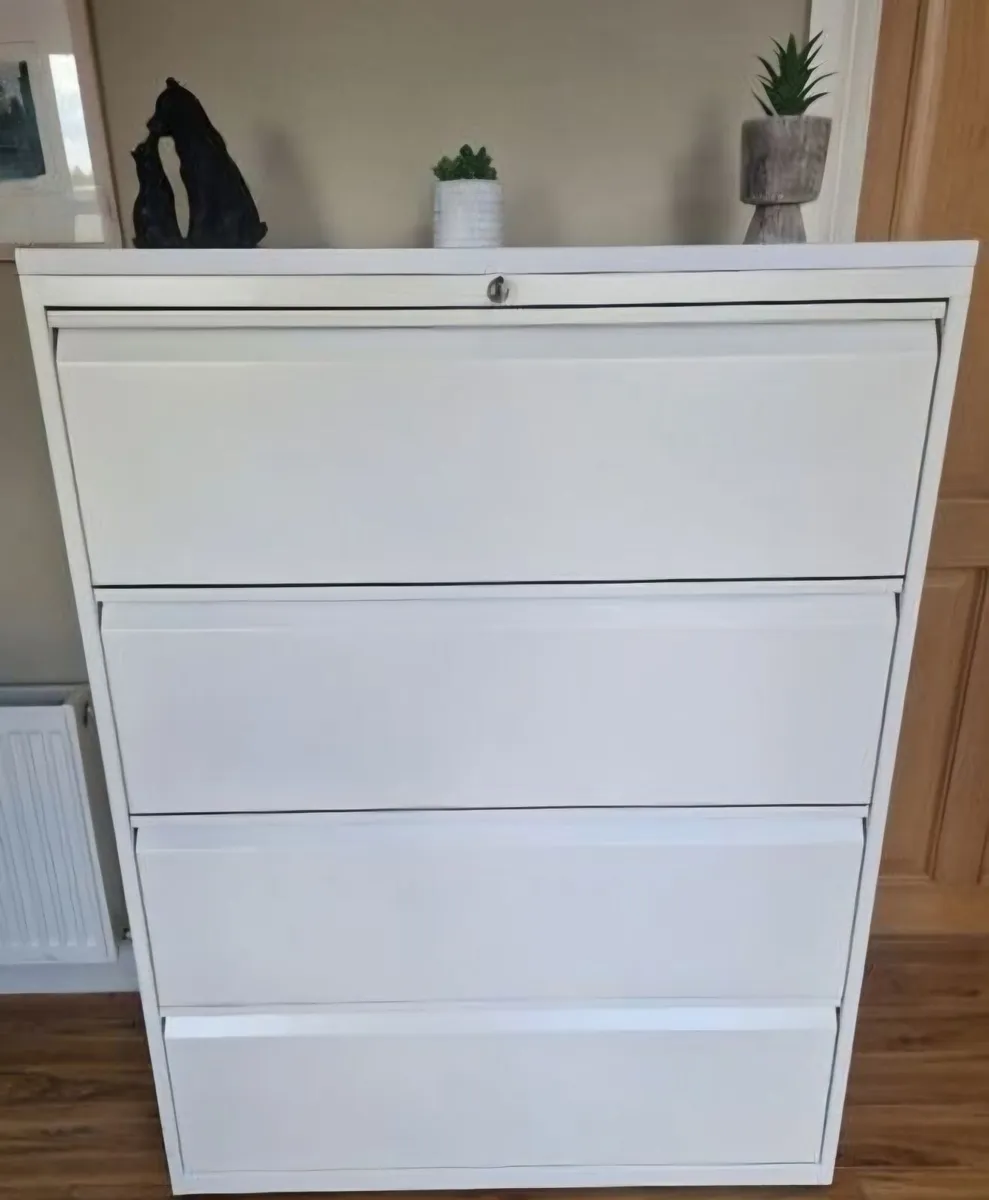 4 Drawer Storage Press Filing Cabinet Steel - Image 2