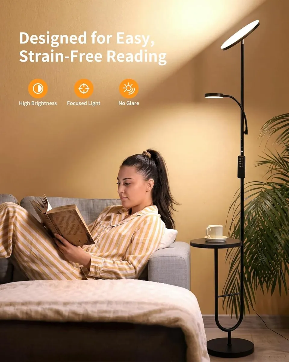 Floor Lamp for Living Room 36W Uplighter with - Image 4
