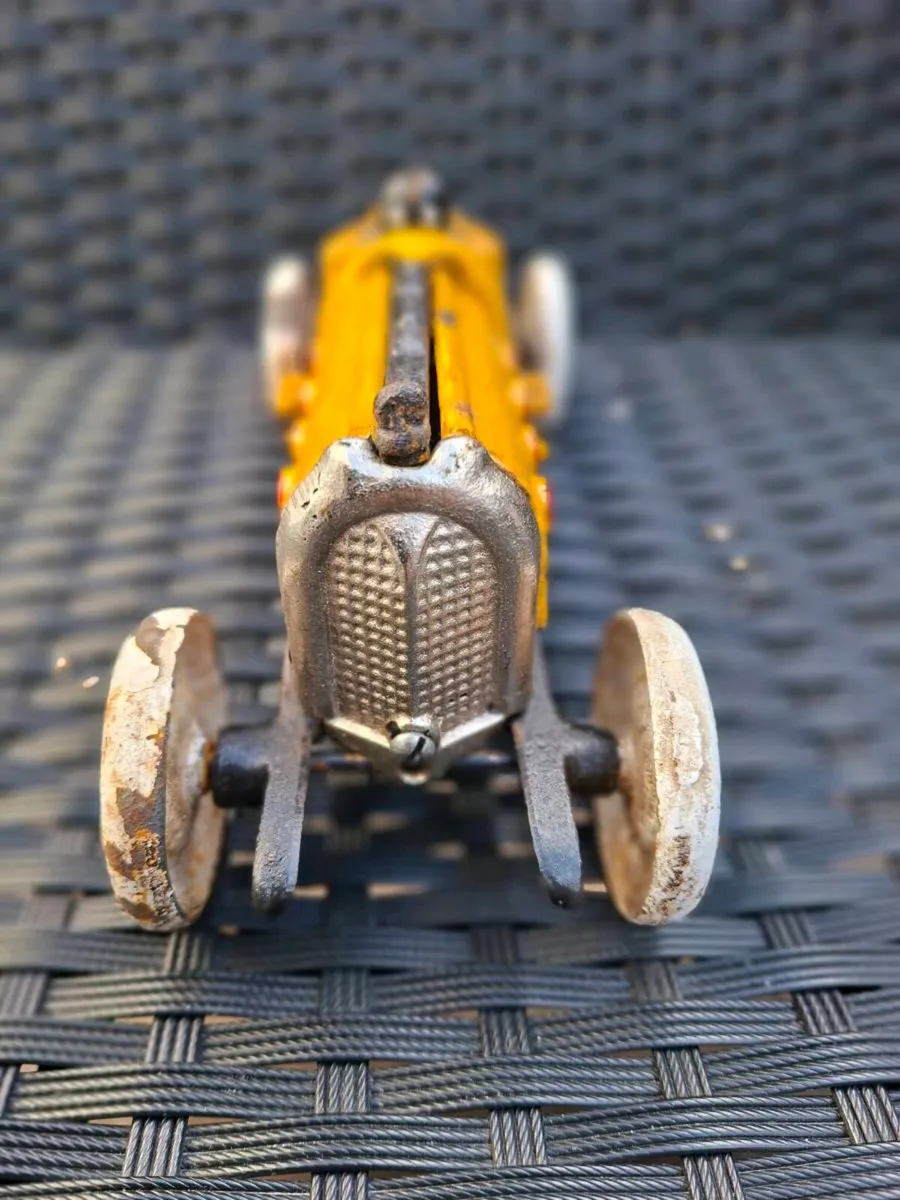Old Heavy Cast Iron Race Car - Image 4