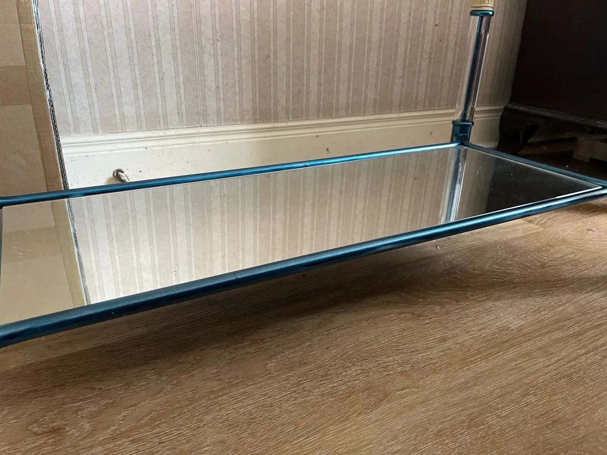 Bevelled glass Coffee table Hollywood regency - Image 3