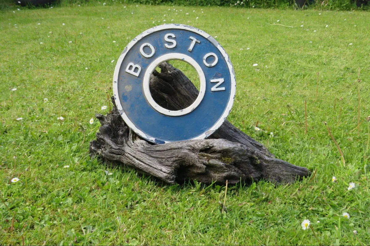 Vintage Nautical BOSTON Sign Ring - Image 1