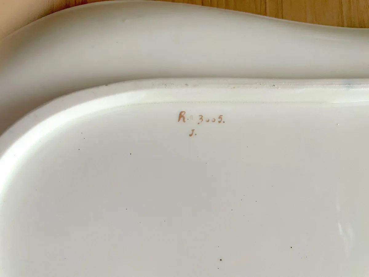 Antique Porcelain Large Rectangular Platter - Image 3