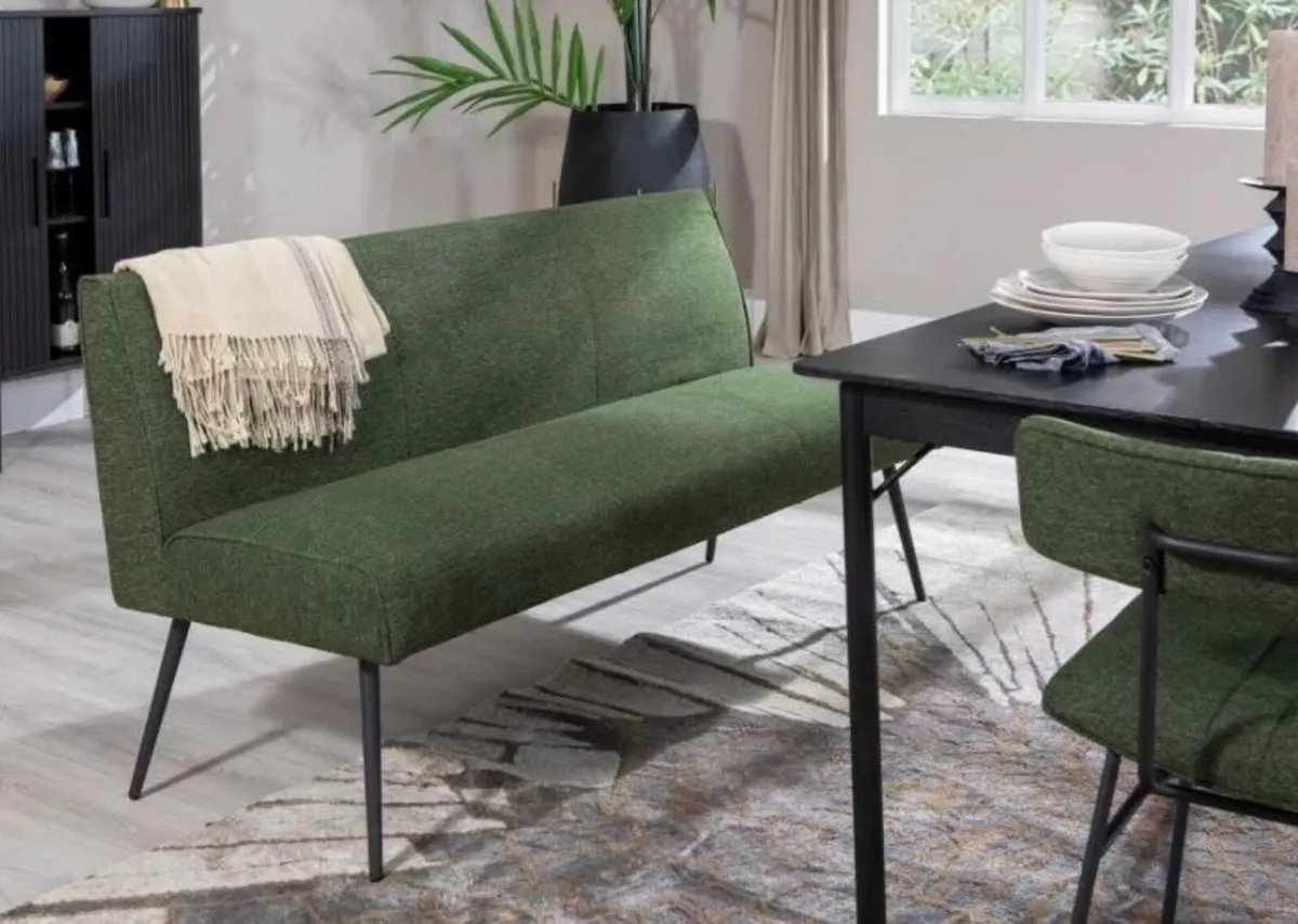 DECKER BENCH WITH BACK -MOSS GREEN - Image 1