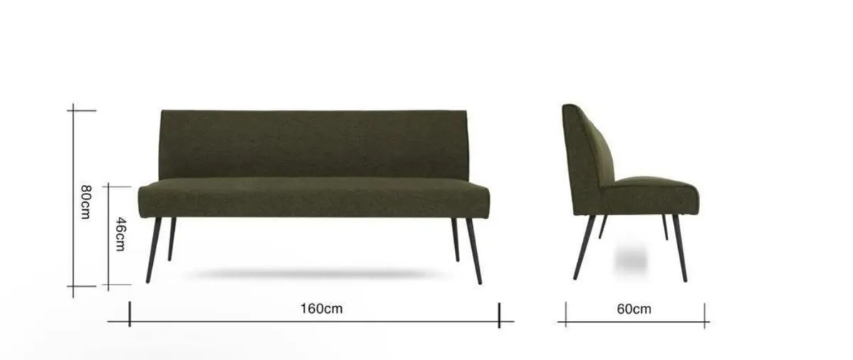 DECKER BENCH WITH BACK -MOSS GREEN - Image 3