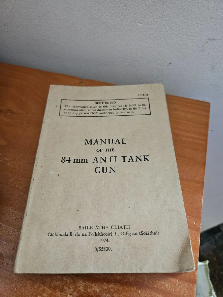 Vintage Book Manual of the 84mm Anti Tank