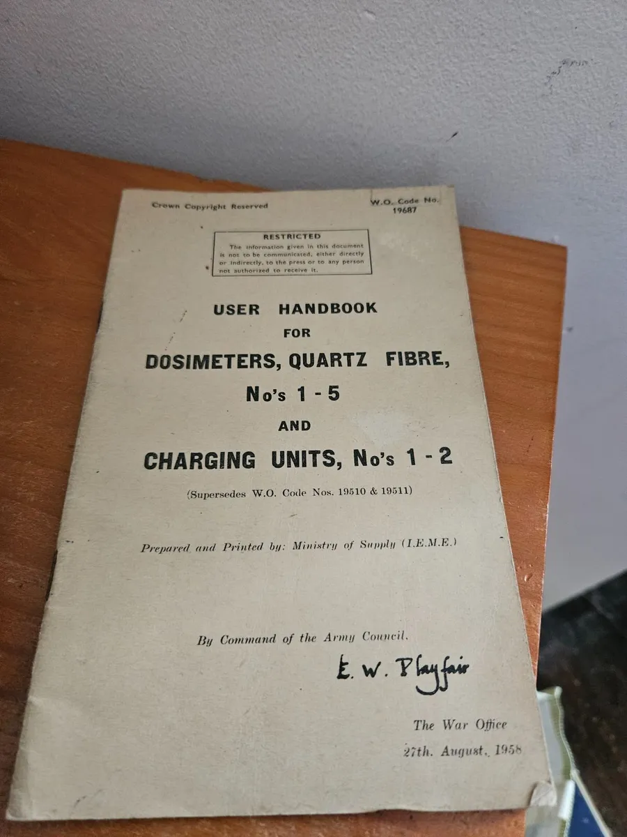 Vintage Booklet User Handbook for Quartz Fibre