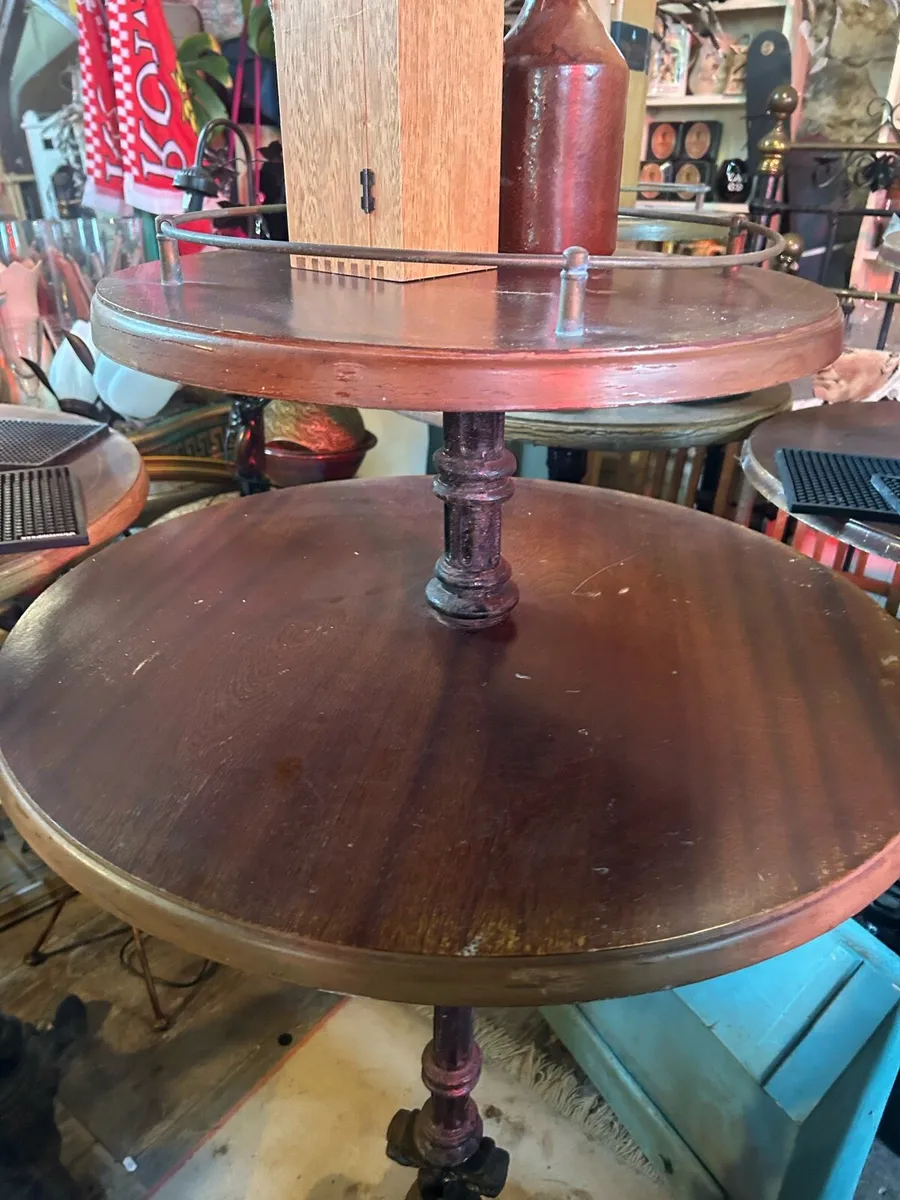 Bar Double Decker Tables ~ cast iron legs ~ - Image 2