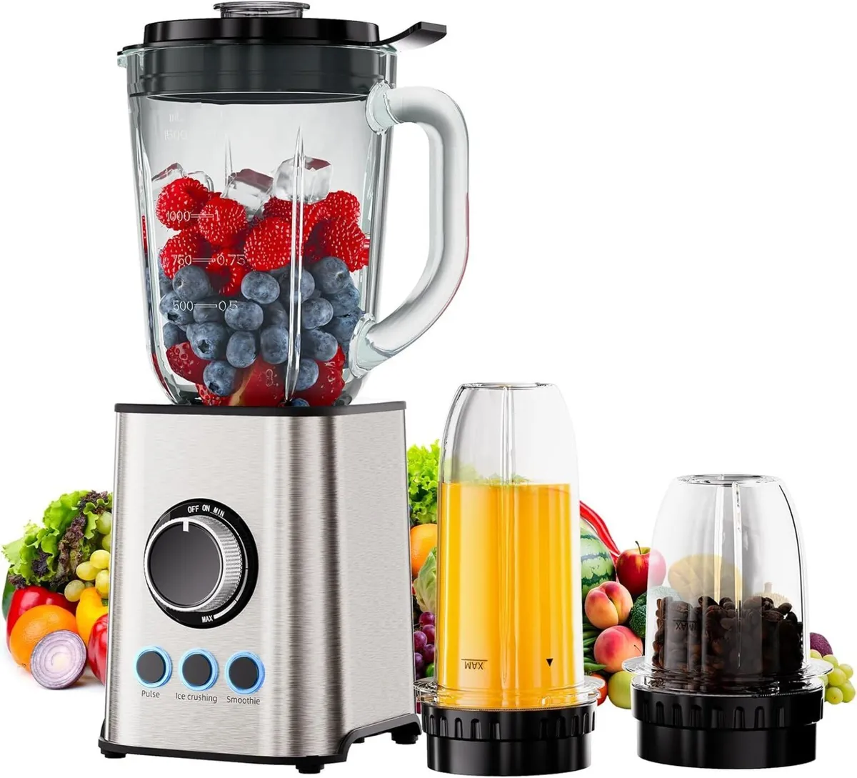 3 in 1 Smoothie Blender and Food Processor Combo - Image 1