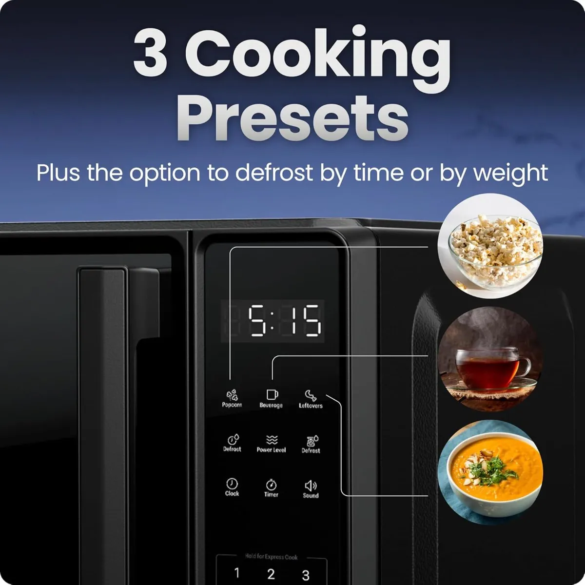20L Countertop Microwave Oven 10 Power Levels - Image 3