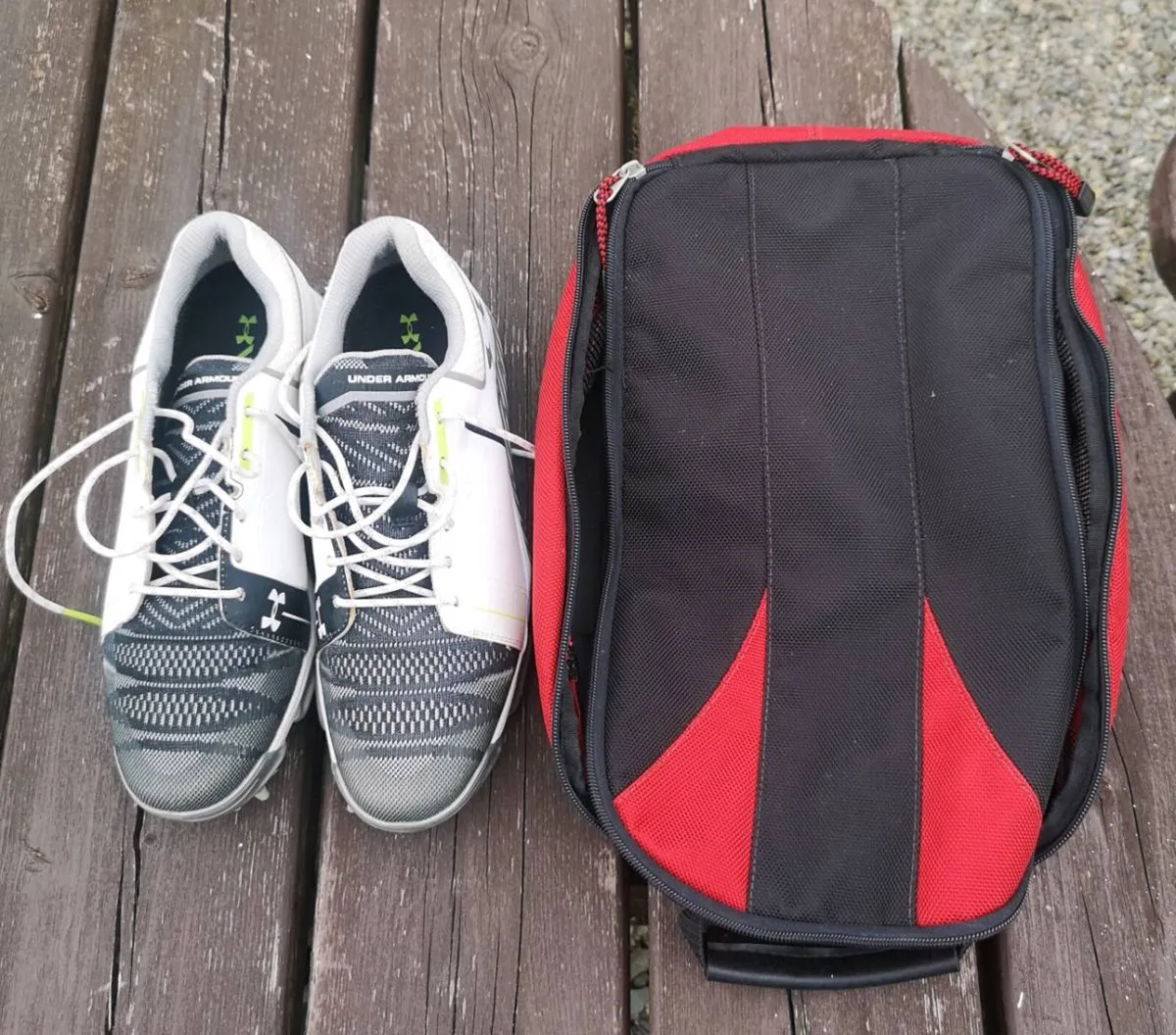 Under Armour Golf Shoes Eur 39 UK 5.5, & shoe bag - Image 1