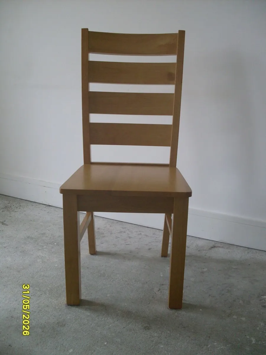 4ft Solid Oak Dining Table and Chairs - Image 3