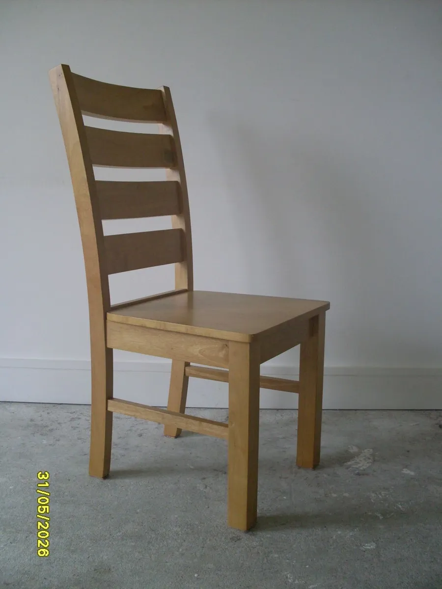 4ft Solid Oak Dining Table and Chairs - Image 4