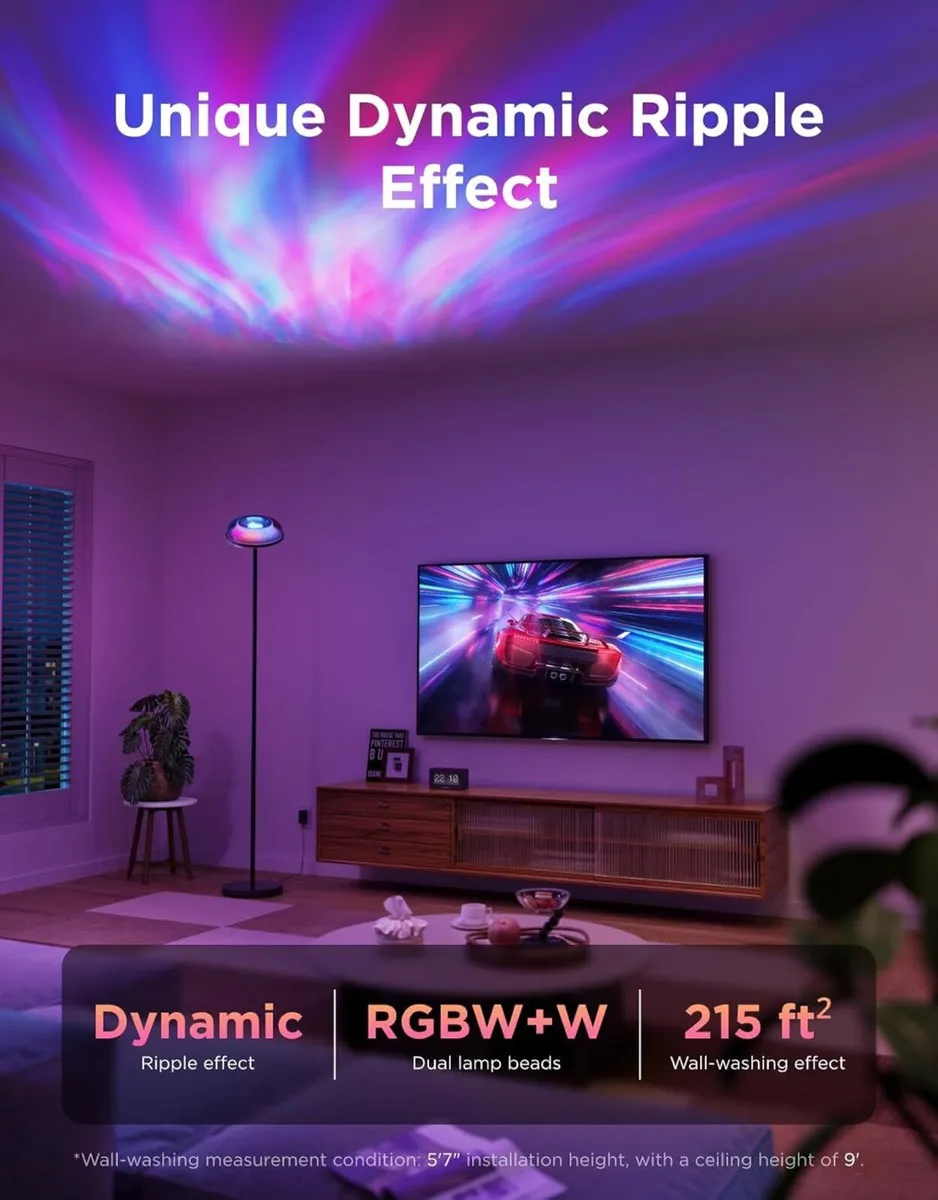 Uplighter Floor Lamps Tri-Zone Independent RGBIC - Image 2