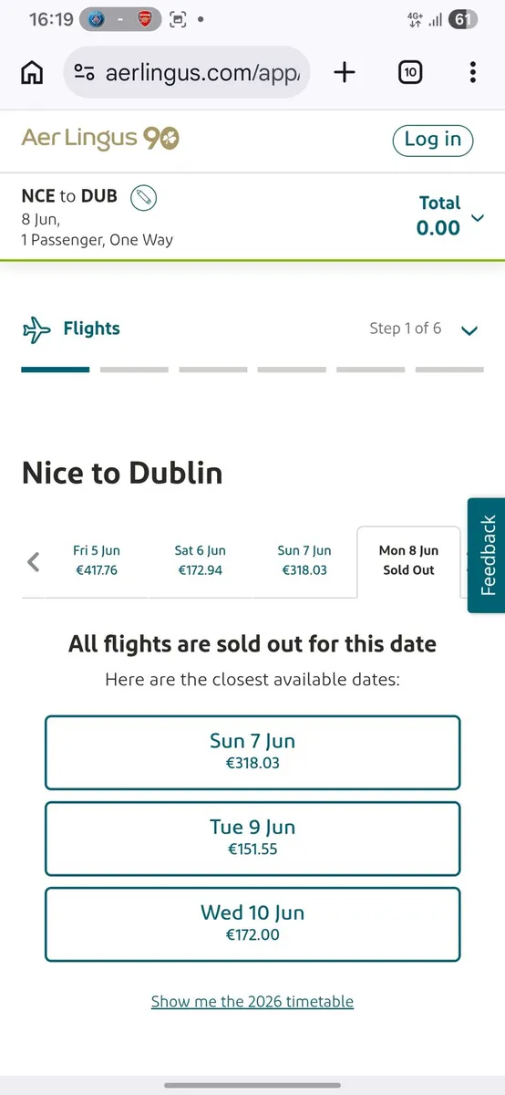2 flights Nice to Dublin - Image 2