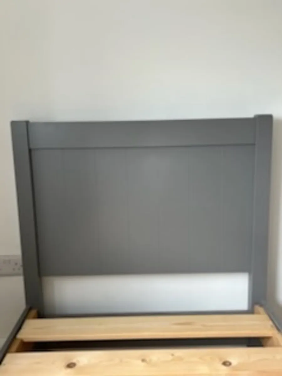 Single Grey Wooden Bedframe - Image 2